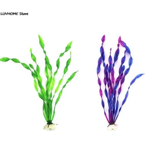 Fish Tank Decoration Aquarium Ornaments Purple Green Artificial Aquatic Plastic Underwater Water Grass Plant Landscape Decor