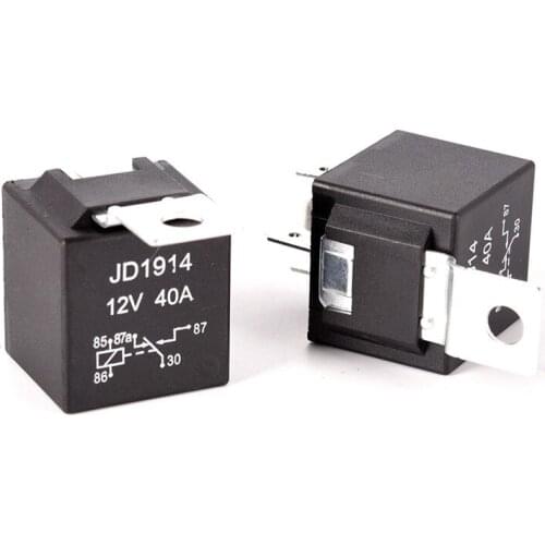 Waterproof Car Relay Automotive Power Relay 12V DC 5 Pin 40A Long Life JD1914 Black