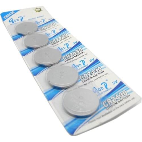 5 PCS GODP High Quality CR2430 CR 2430 3V Lithium Button Cell Battery