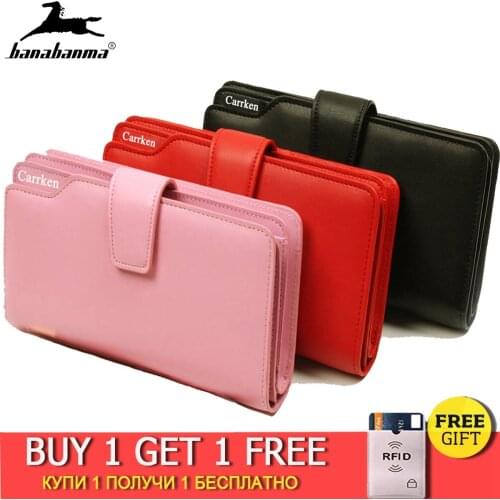 Wallet Womens leather female walet for women women purse long carteras mujer zipper ladies phone money bag card holder 2020