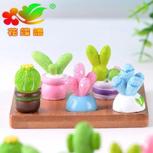 1pc Miniature Plants Cactus Bonsai for Dollhouse Decor Mini Pretend Play Miniaturas Blyth Barbi Doll Accessories Toy random