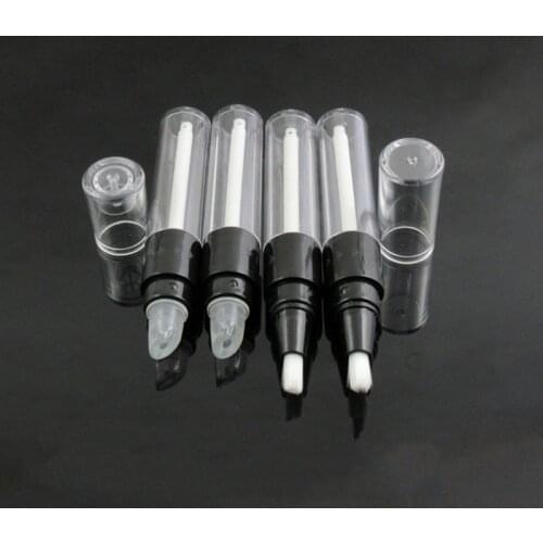 10/30/50pcs 4ml Lip Gloss Tube/Bottle, Empty Round Mini Twist Pen Disposable Plastic Dial Up Pen With Silicon Tip