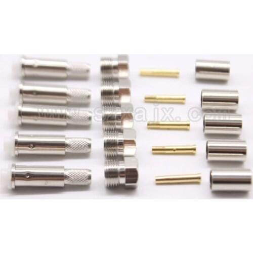10pcs RF Coaxial Connector FME female Connector Crimp for RG58 RG142 RG400 LMR195 cable free shipping