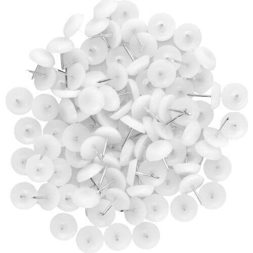 100Pcs Chair Table Furniture Leg Pads Sofa Cabinet Leg Feet Bottom Nylon Pads Glides Skid Nail Floor Protector Noise Killer