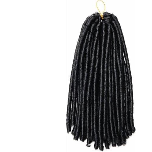 14inch 70g/pack Crochet Braids Synthetic Braiding Hair Extension Afro Hairstyles Soft Dreadlock Brown Black Thick Full
