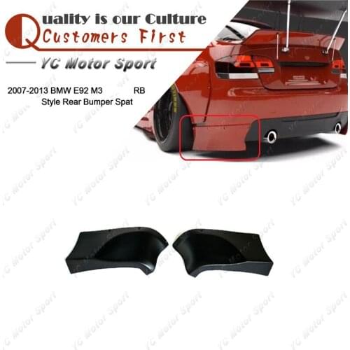 Car Accessories FRP Fiber Glass PD Style Rear Spat 2pcs Fit For 2007-2013 E92 M3 RB Rear Bumper Spats