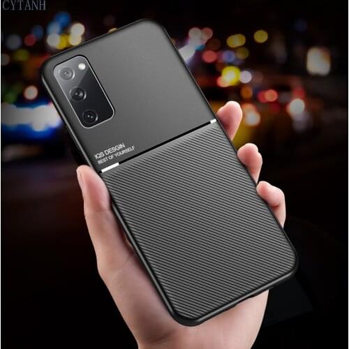 Car Magnetic Holder Case For Samsung Galaxy S 20 S20 FE SM-G780F SM-G780G Soft Silicone Shockproof Coque Cover For S20 FE