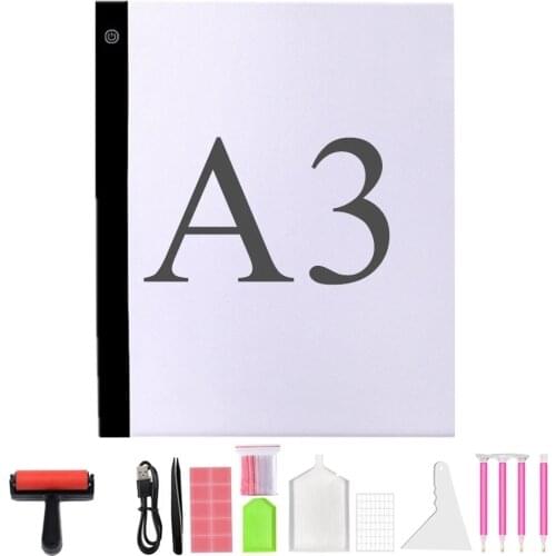 A3 Large Size LED Drawing Tablet Led Light Board Diamond Painting Accessories Tool Kits Diamond Embroidery Eye Protection