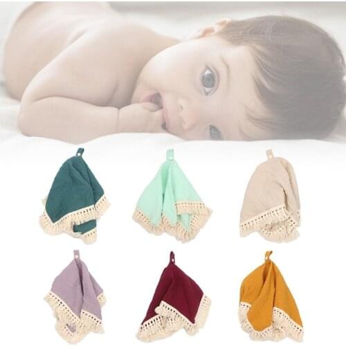 Baby Soother Appease Towel Tassel Cotton Gauze Bib Infants Comfort Sleeping Nursing Cuddling Blanket Toys Shower Gifts