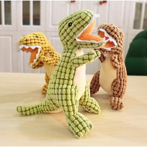 Dinosaur Squeaky Pet Dog Teddy Toys for Small Dogs Interactive Rubber Chew Puppy Toy Dog Stuff Dogs Toys Pets Brinquedo Cachorro