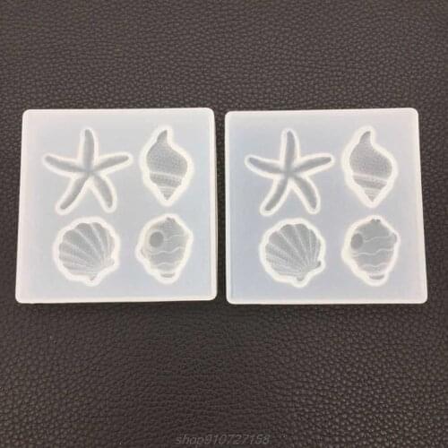 DIY Crafts Mould Crystal UV Epoxy Shell Starfish Mold Handmade Pendant Silicone Molds D14 20 Dropshipping