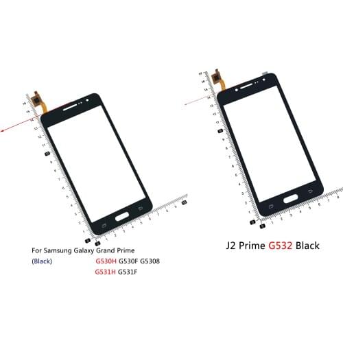For Samsung Galaxy Grand Prime G530 G5308 G531 H F J2 Prime G532 SM-G532 Touch Screen Digitizer Outer Front Glass Lens Panel
