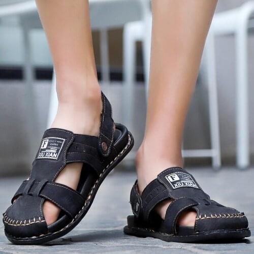 Fuhaobang Men's Leather Sandals