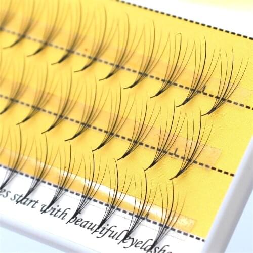 8 - 15 mm 3/5D C Curl Hybrid Pre-made Fan Lash Pre-fan Semi Permanent Eyelash Extension Dual Tapered Lash Flat in Middle Lashes