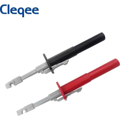 Cleqee P5006 2PCS Non-destructive Piercing Test Clip Test Probe with 4mm Jack for Multimeter 4mm Banana Plug 1000V/10A