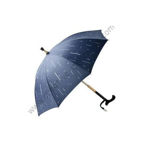 Crutch+Aluminum Umbrellas,8k ribs,pongee silver coating(2 times) fabric,14mm alloy shaft and fiberglass long ribs,windproof