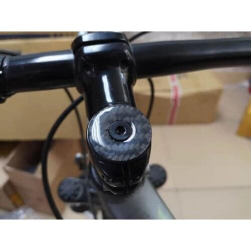 Bicycle Headset Cap Cover Ultralight Carbon Fiber Mountain Road Bike Fork Stem Top Caps With Titanium Alloy Screw