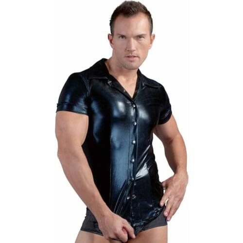 Single Line Latex rubber be customized good body sexy leather costume erotic lingerie fetish wear for men full open clothes