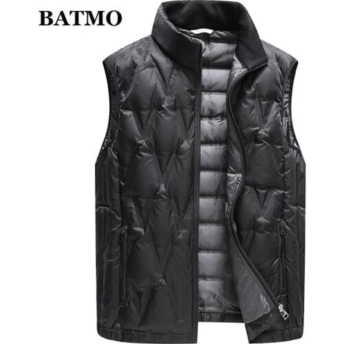 BATMO 2020 new arrival autumn 90% white duck down jackets men,mens down vest,plus-size M-4XL 20383