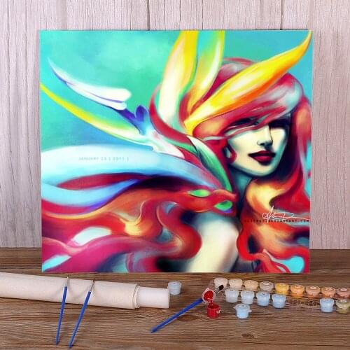 Doodles DIY Painting By Numbers Kit Acrylic Paints 40*50 Canvas Pictures Decorative Paintings Crafts For Adults Handicraft