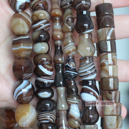Natural Coffe Botswana Agate vase/Bamboo/Rondelle/lantern Shape beads , For DIYJewelry making! Mixed wholesale for all items