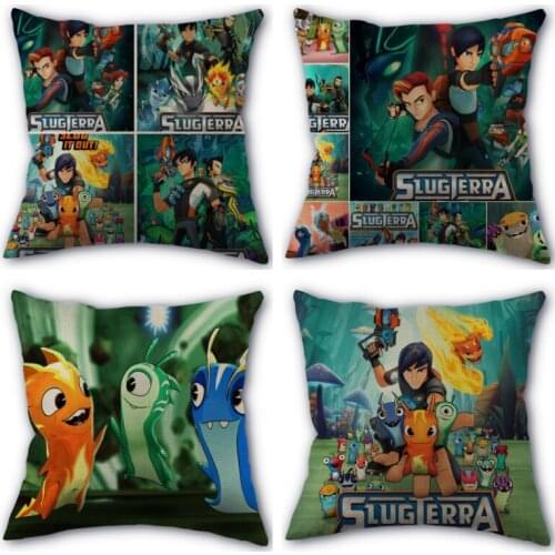 Pillow Cover Slugterra Anime Square Zipper Cotton Linen Pillow Cases 45X45cm Bedroom Home Office Decorative Pillowcase 01-11