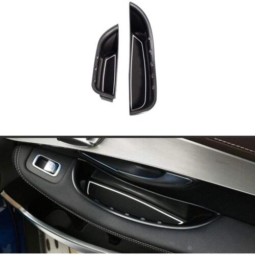 Plastic Car Door Armrest Handle Storage Box Tray for LHD Left Hand Drive Mercedes Benz C Class W205 GLC X253 2015-2018
