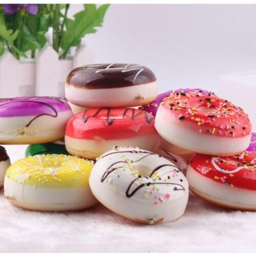 Fake Bread Donduts Keychain Cute Pendant Key Ring Chains Car Key Chains Charm Bag Cake Bakery Decoration Toys Randomly 1 Pc