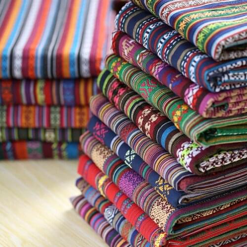 50*150CM National Colorful Polyester Fabric Sofa Cover Pillow Tablecloth Curtain Bags Decoration Fabric DIY Craft Handmade