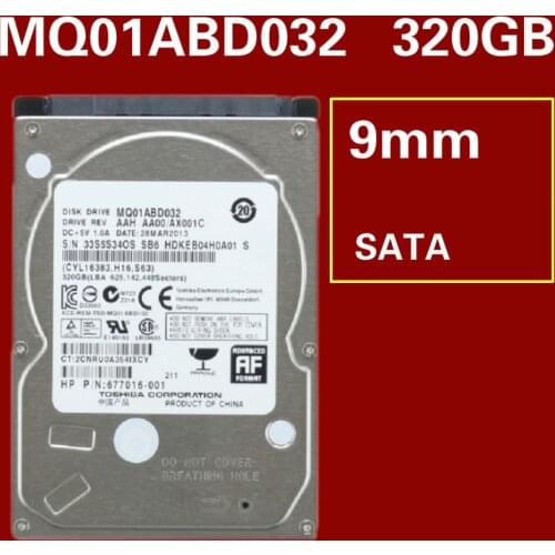 Almost New HDD For Toshiba 320GB 2.5" SATA 3 Gb/s 8MB 5400RPM 9.5MM For Internal Hard Disk For Notebook HDD For MQ01ABD032