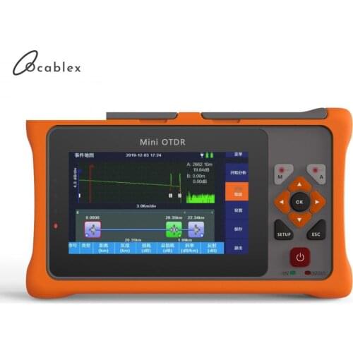 Pro MINI OTDR 1310/1550nm 24/22dB Fiber Optic Reflectometer Touch Screen VFL OLS OPM Event Map Ethernet Cable Tester Equipment