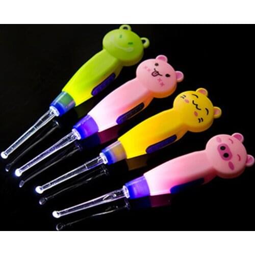 Baby Care Ear Cleaner LED Flashlight Earpick Remove Ear Wax Ear Curette Hygiene Ear Cure Ear Cleaning Tools