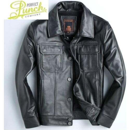 Spring Real Autumn Men Cow Leather Jacekt Vintage Motorcycle Jacket Mens Clothing Jaqueta De Couro YY1022