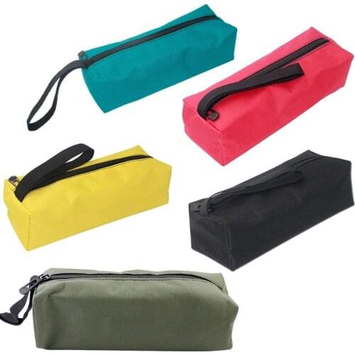 Oxford Canvas Waterproof Storage Hand Tool Bag Screws Nails Drill Bit Metal Parts Fishing Travel Makeup Organizer Pouch Bag Case