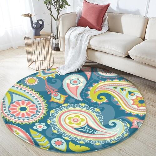 Good Quqlity Flannel Paisley Style Pattern Rug&Carpet Non-slip Bath Mat Soft Fluffy Living Room Bedroom Decorative Carpet Mats