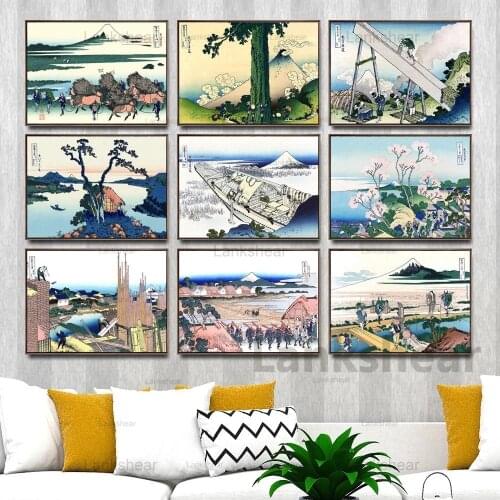 Japanese Katsushika Hokusai Canvas Painting Ukiyoe Modular Hd Posters and Prints Picture Wall Art Modern Home Cuadros Decoration
