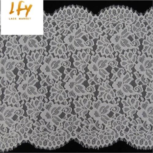 56cm x 300 cm latest off white and black butterfly eyelash edge lingerie skirt dress DIY sewing garment accessory lace trim