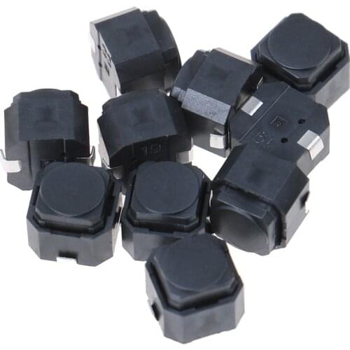 10Pcs Silent Tact Switch 6*6*5mm smd Silicone Button Switch Touch Switch height 5mm