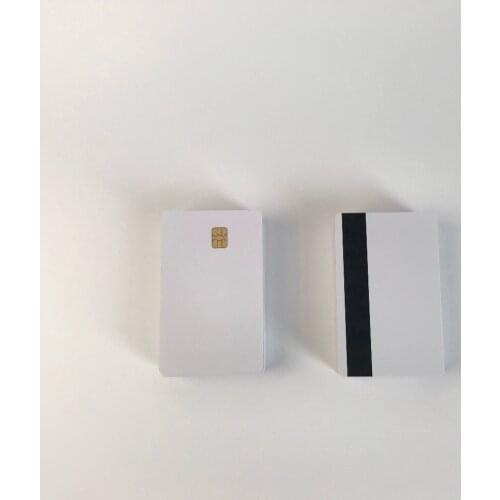 20pcs/Lot 4442 Chip Card with HICO Magnetic Strip Blank Contact Smart PVC Card for Access Control System Print by Epson Printers