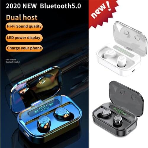 2020 Bluetooth 5.0 Headset TWS Wireless Earphones Mini Earbuds Stereo Dual Headphones