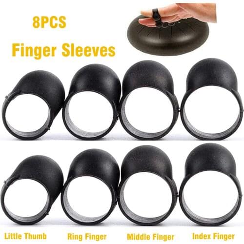 8pcs Steel Tongue Drum Playing Accessory Percussion Musical Instruments Accessories Steel Tongue Drum Finger Cot