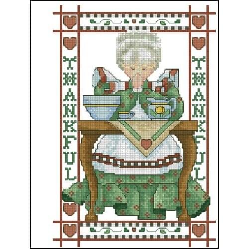 FREE Shipping Top Quality counted cross stitch kit thankful thanksgiving, gift for mothers day