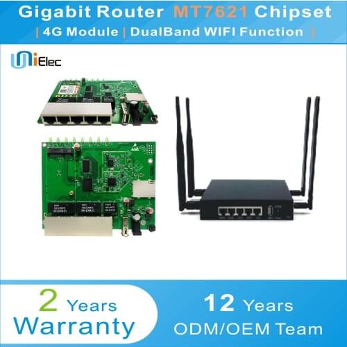 MTK MT7621 Enterprise Wireless Dual band WIFI Router LTE 4G OpenWrt Gigabit MT7621A chipset Sim Card PCBA ODM OEM Board