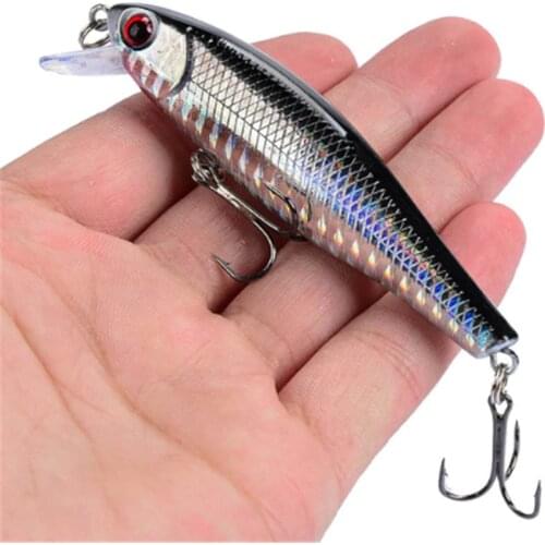 1PCS Minnow Fishing Lure Artificial Hard Bait Bionic 3D Eyes 8.5cm 9.2g Floating Wobbler Crankbait Bass Trolling Fishing Tackle