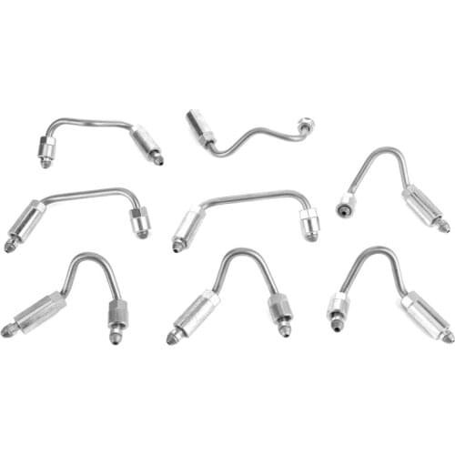 8 Pcs Stainless Steel Fuel Injector Line Set Cylinders 1-8 97378825 97378826 for Chevy 2004.5-2005 6.6L LLY Duramax