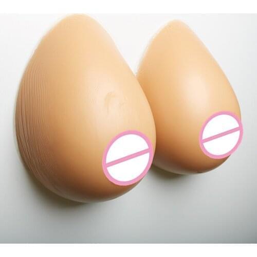 Brown Fake Boobs 1600g/pair Crossdresser Silicone Breast Forms Prosthesis Artificial Breast Silicone False Breasts