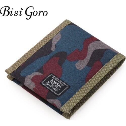 Bisi Goro 2019 Unisex Wallet Short Wallets Normcore Women Purse Coin Purse Cute Cartoon Printing Short Print Canvas Card Holder