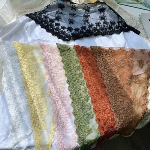 Spring summer 2021 lace embroidery triangle scarf female catholic veil Headband