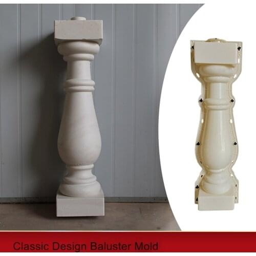 Reusable Strong ABS Classic Design Beautiful Round Bottle Shape Balcony Gardening Concrete Gorgeous Precast Baluster PlasticMold