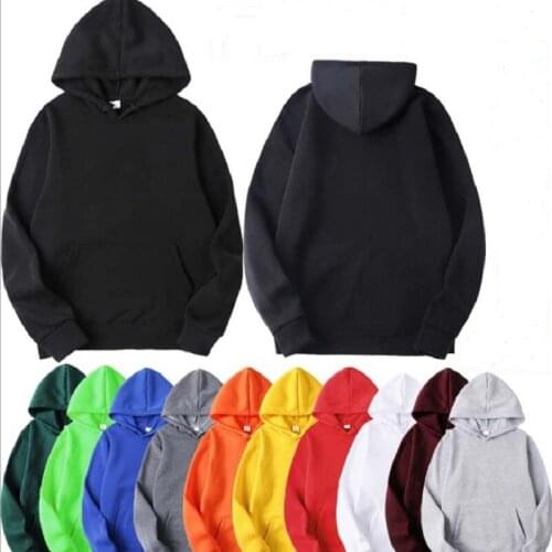 Fashion Mens Hoodies New Spring Autumn Male Casual Hooded Pullover Sweatshirts Men Women Solid Color Hip Hop Sports Hoodie Tops